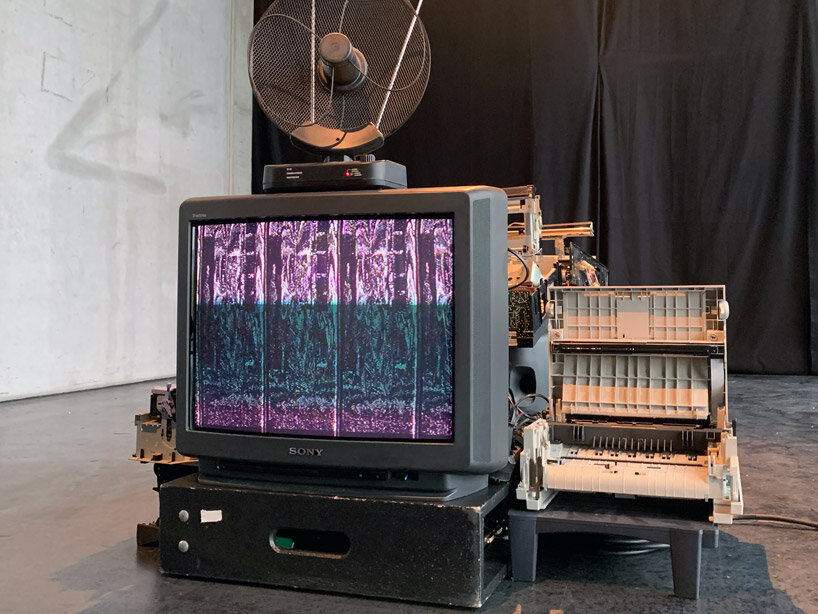 akwasi afrane uses discarded devices to question human needs at driving the human