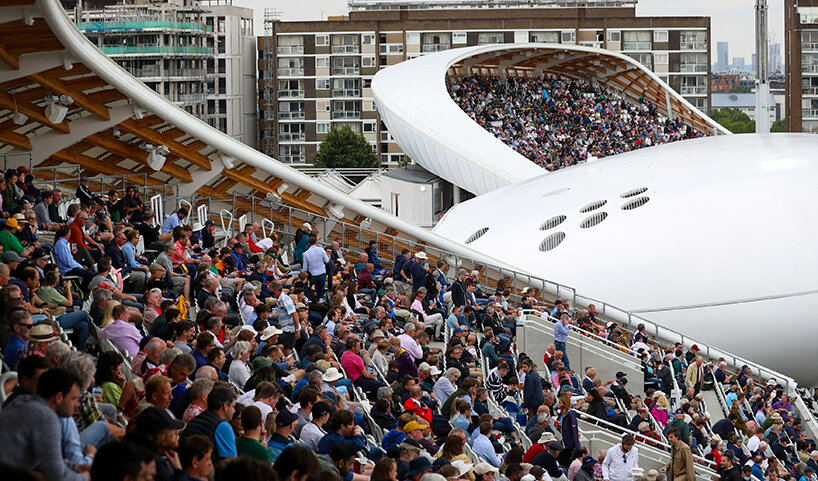 wilkinson eyre's pair of new stands provides unrivalled views of lord's cricket ground