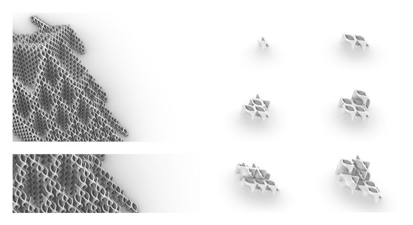 aggregation rules for stacking the reef modules and proposed structure