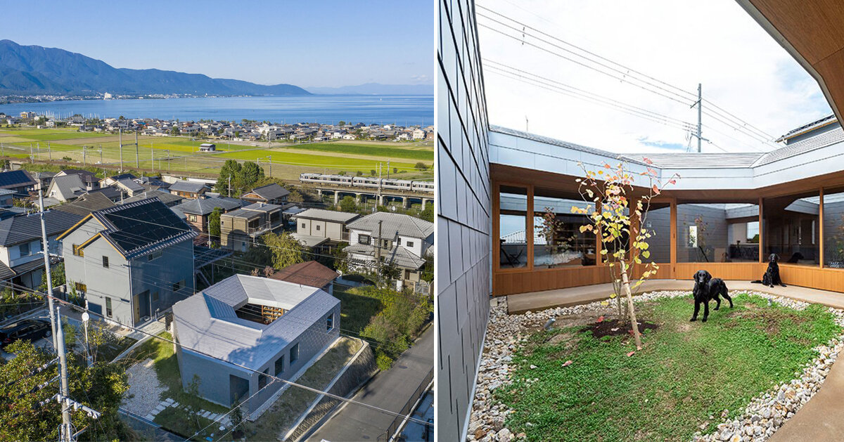 inward-facing 'courtyard house at wani' is designed for a dog lover