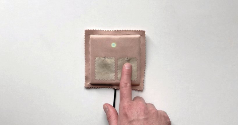 the research on samples was based on interaction with smart textiles reacting on stimuli like: touch, body temperature, galvanic skin response, heart rate, body temperature, gestures