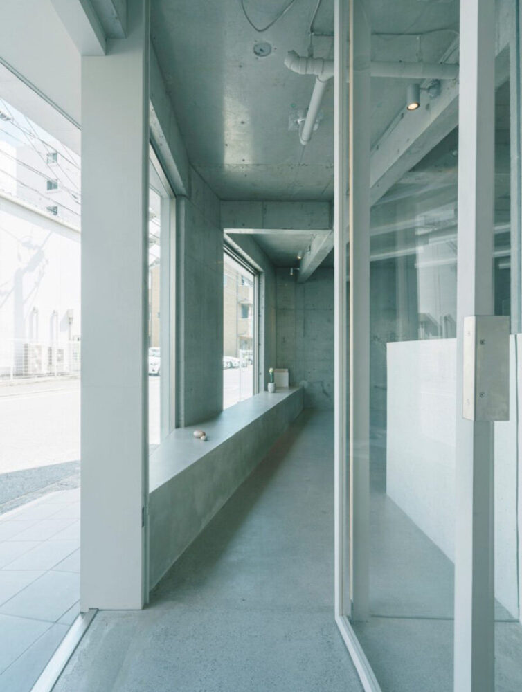 a semi-outdoor space at the entrance