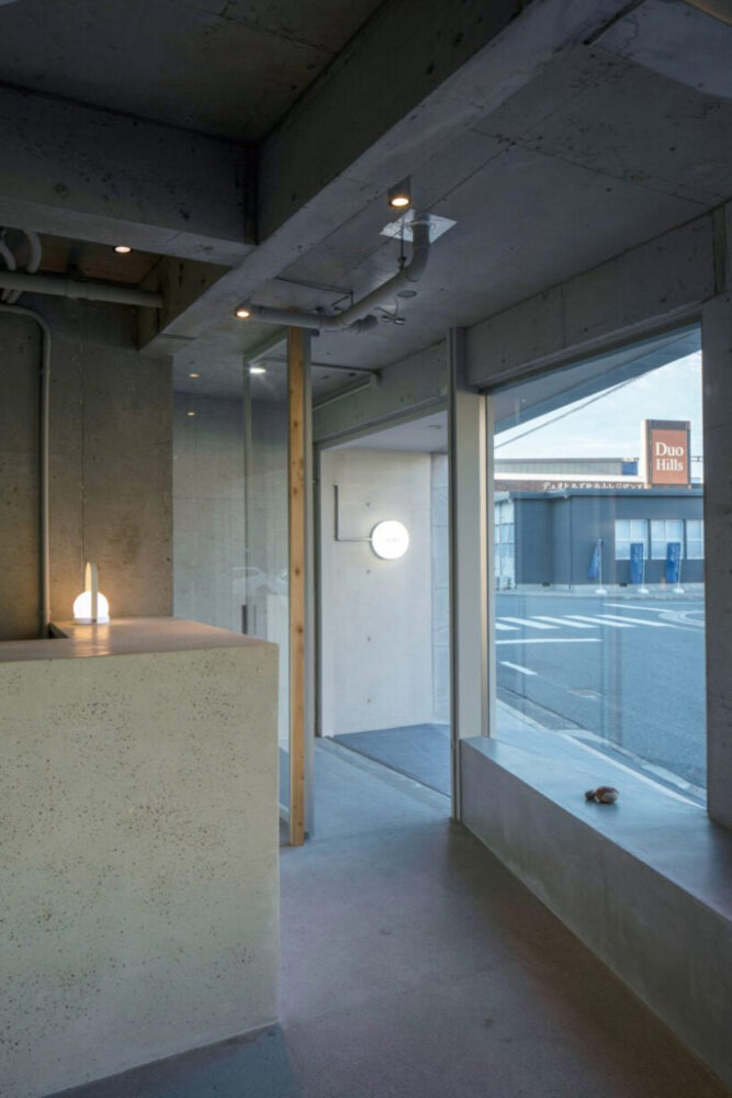 the existing double-door entrance sash was removed