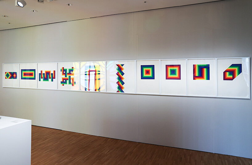 gamme 14 couleurs en variation 1972 collage on cardboard © designboom