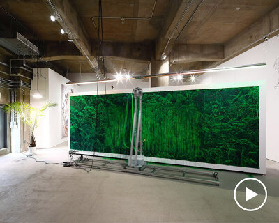 wildlife painting is slowly erased, drawing attention to indonesian deforestation