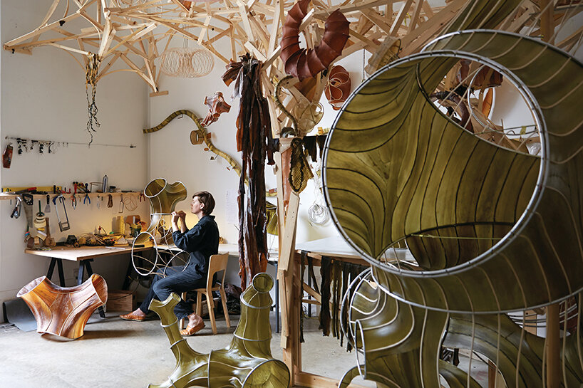 julia lohmann in the department of seaweed studio, victoria and albert Museum, London, 2013, photograph by petr krejci