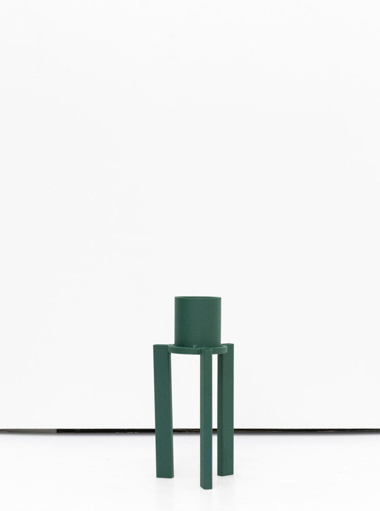 philippe malouin, planter: pedestal container, steel tube, plate and square tubes, 2021, steel, 68 x 36 x 36 cm. © philippe malouin. courtesy the breeder