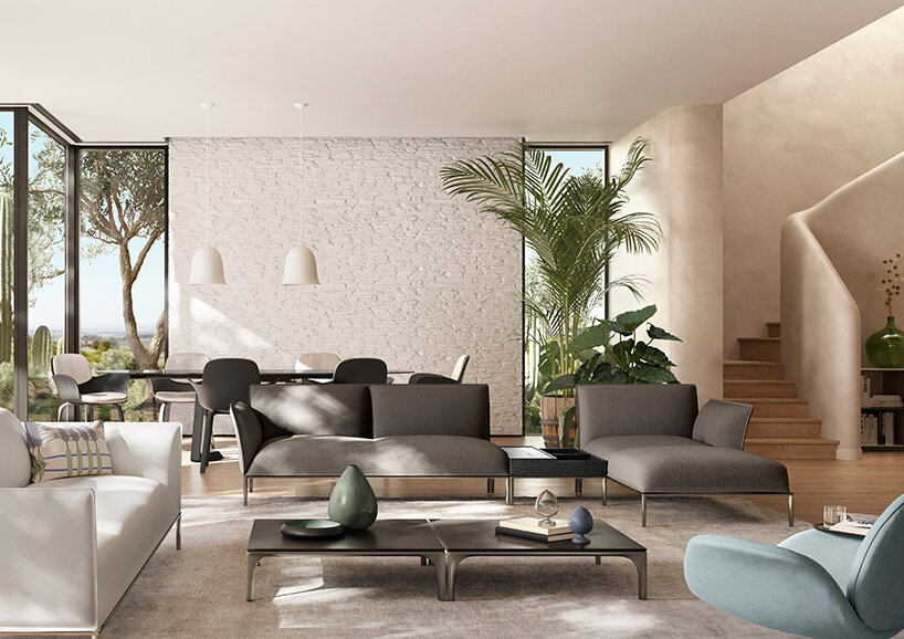 marcel wanders studio references an olive leaf in eufolia sofa for