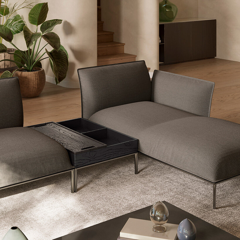 marcel wanders studio references an olive leaf in eufolia sofa for natuzzi italia