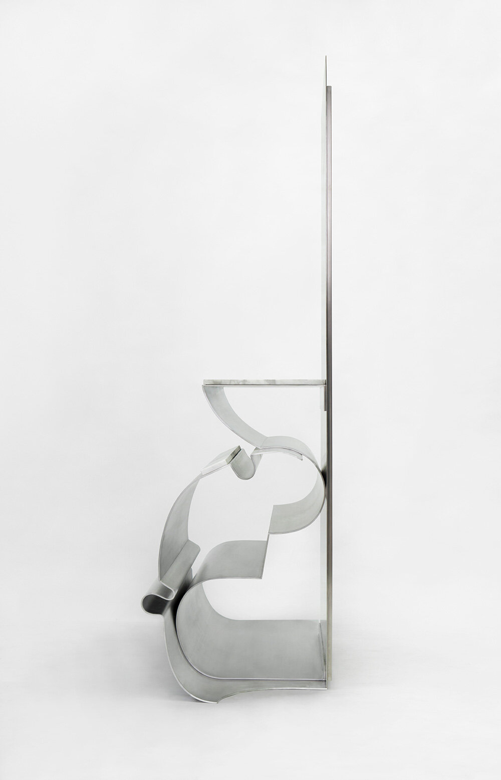 console, marble and aluminium, 2021