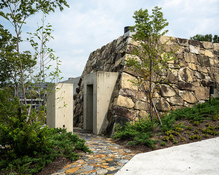 tomoaki uno references an aztec pyramid for introverted stone house in japan
