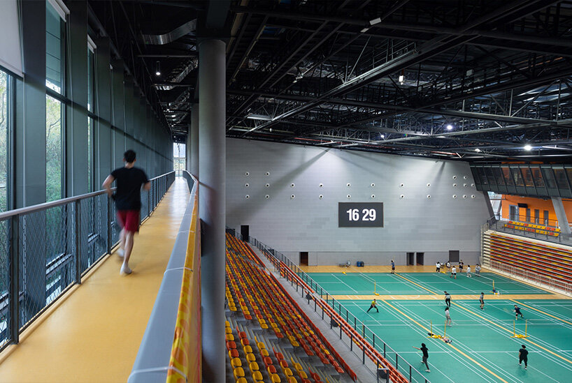 view of indoor playground from indoor loop track