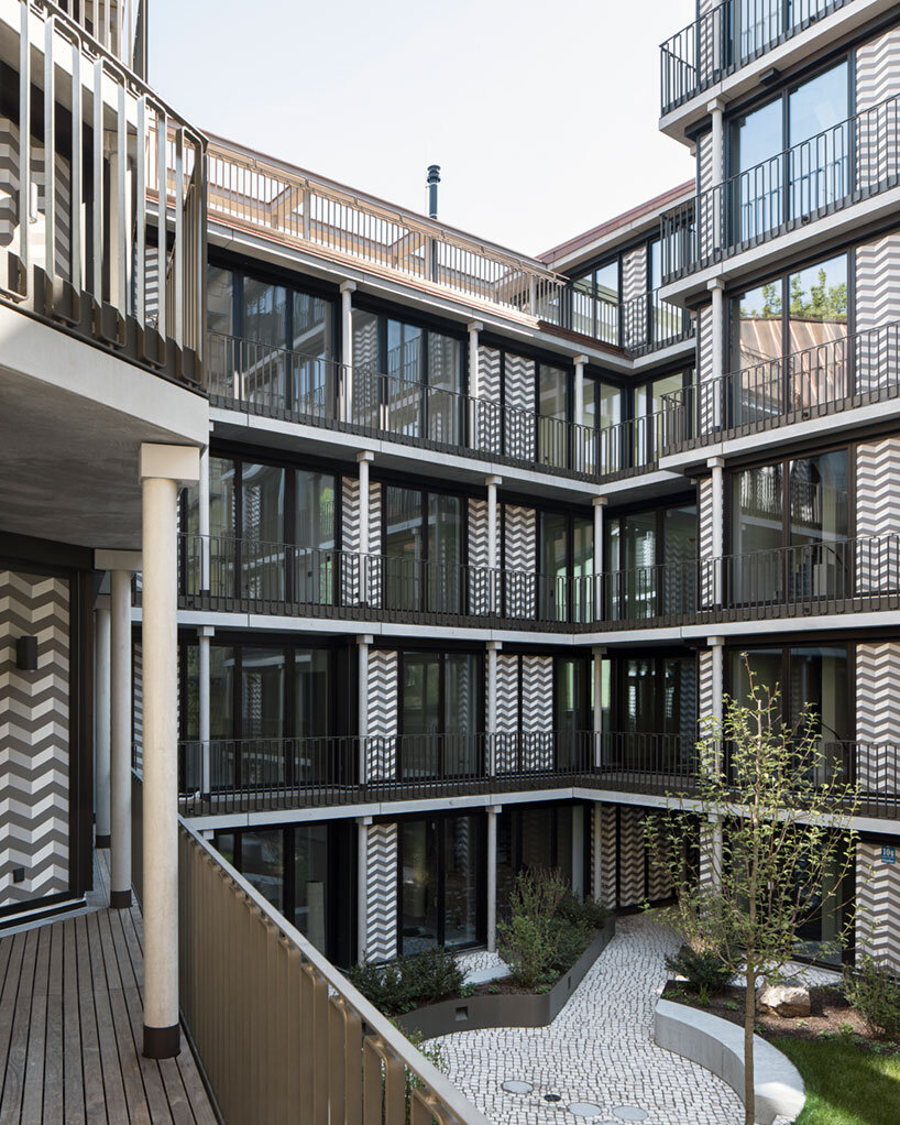 thomas kröger architekten wraps its munich apartments in a graphic patterning - 2
