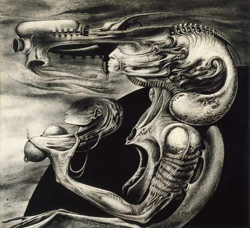 HR giger, frau mit kind, 1967