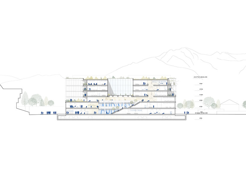 henning larsen designs alpine university campus in the heart of innsbruck