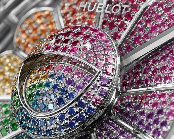takashi murakami brings a whirlwind of glittering color to hublot classic fusion