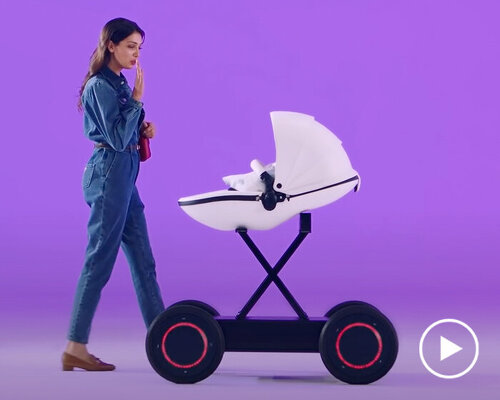 the hyundai MobED is a four-wheeled droid that can carry your baby stroller