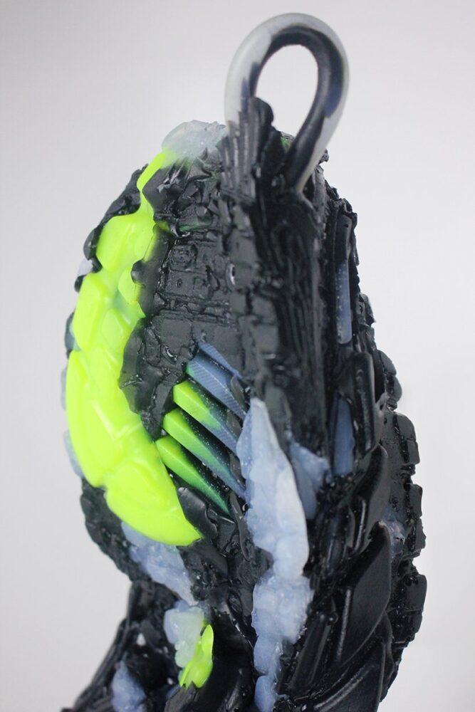 fused rubber sole close-up
