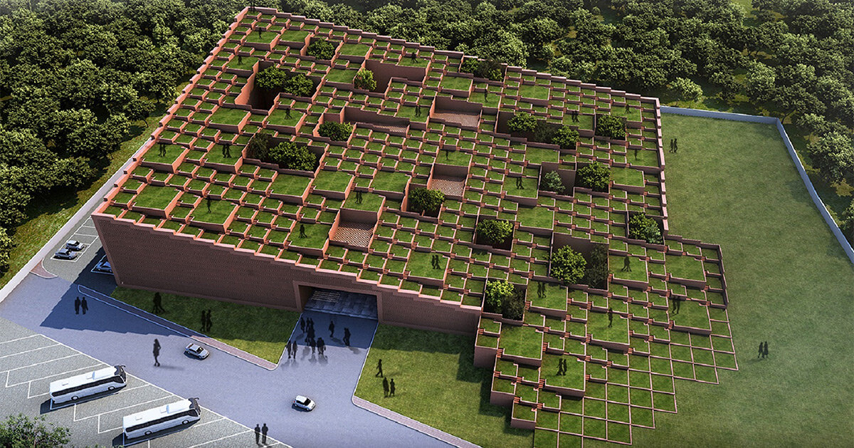 sanjay puri architects shapes university in india as a staggered landscape of green terraces sanjay puri architects shapes university in india as a staggered landscape of green terraces