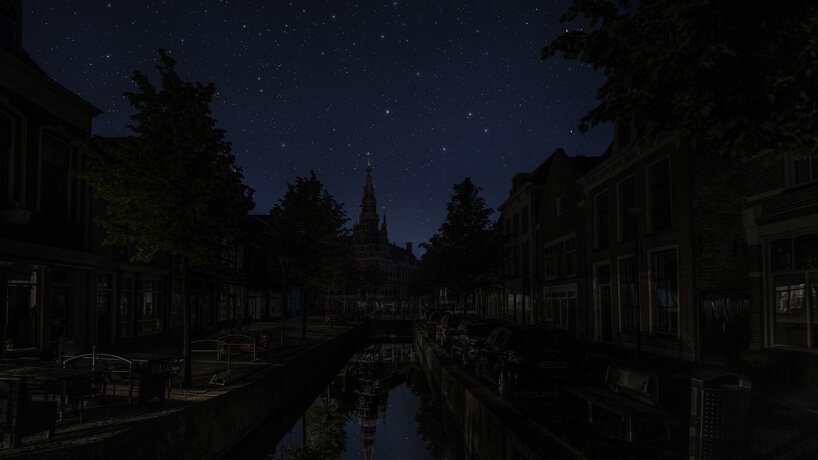 daan roosegaarde and UNESCO switch off a dutch city's lights to see the stars as heritage