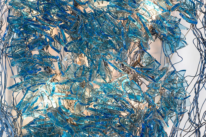 deborah thomas, 1987, detail of blue flame wall light