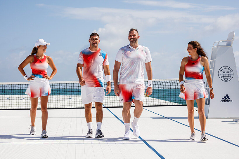 adidas + parley serve a recycled tennis court on australia's great barrier reef