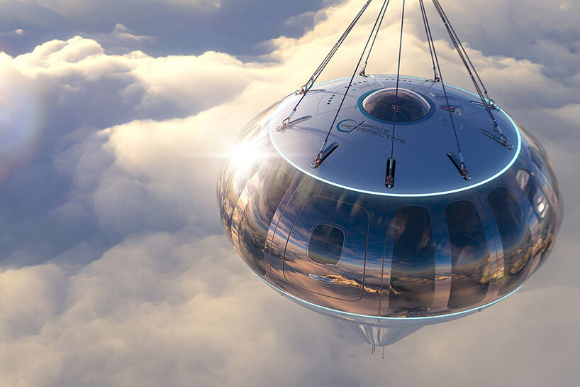 space perspective capsule clouds by paul priestman