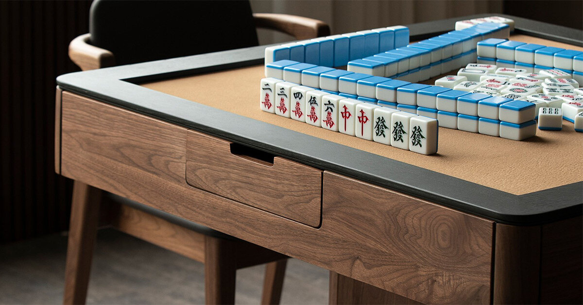 ziihome’s latest furniture piece reinterprets traditional chinese mahjong game