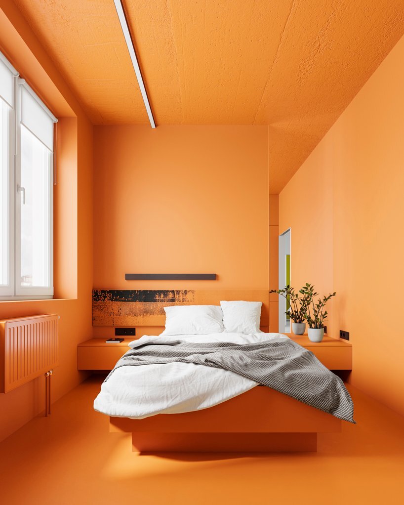 UR bureau's 'glitch apartment' pairs cool greys with bold accent colors - 2
