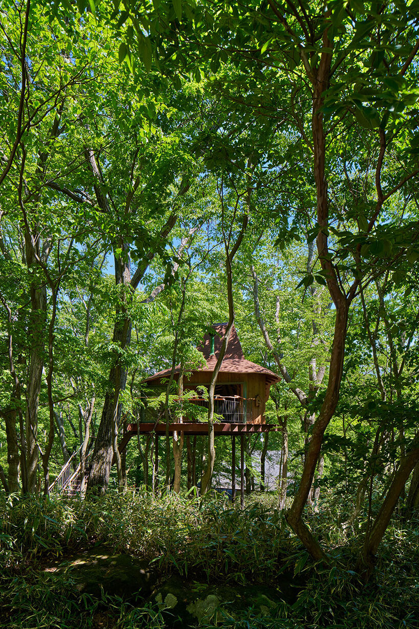 this treehouse by hiroshi nakamura & NAP architects seeks the richness of a frugal life