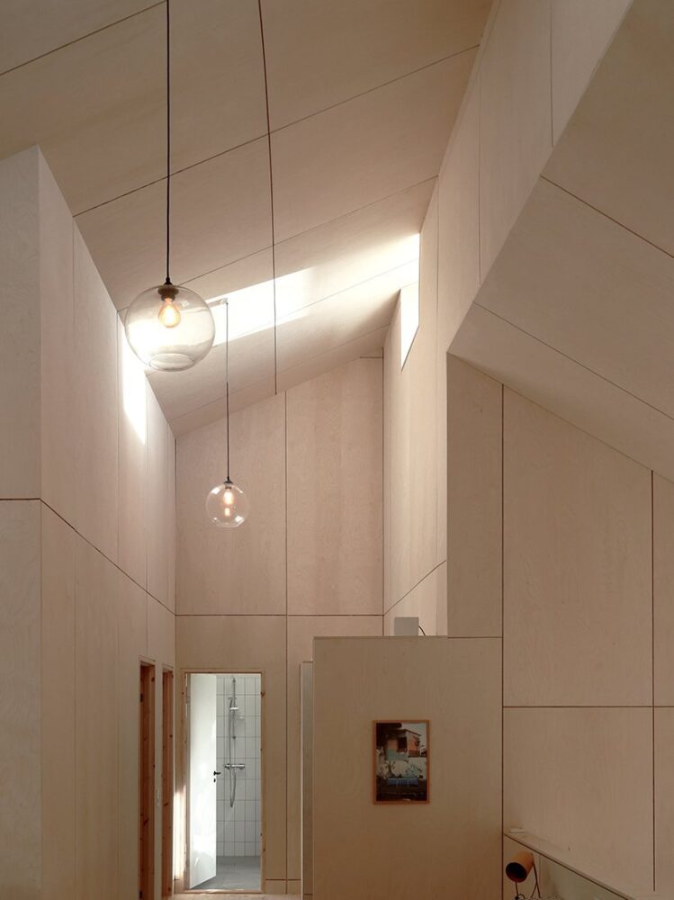 flooding the ceiling with light