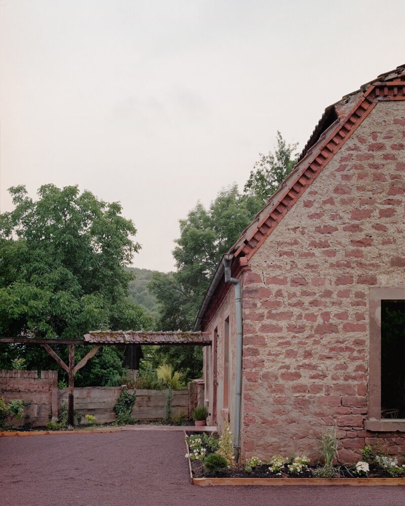 red-brick exterior façade