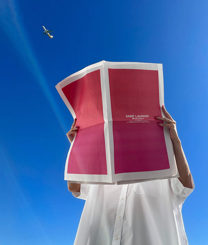 sho shibuya’s sunrise paintings infuse saint laurent ephemeral gallery with calming tones