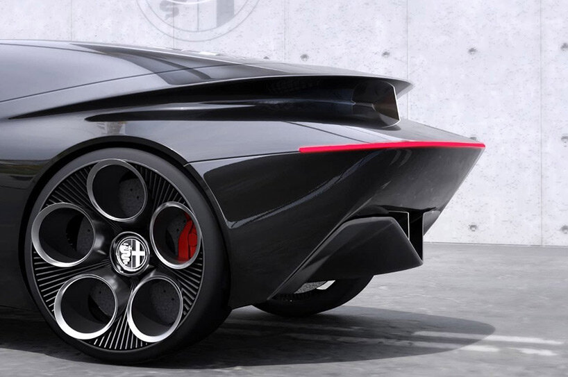 klaus dahlenkamp envisions a sleek, futuristic alfa romeo supercar concept