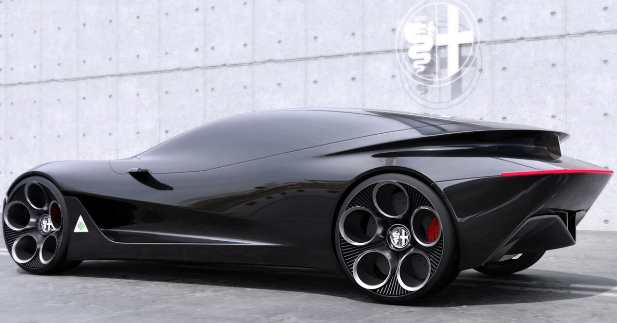 Contact Page screen design idea #152: klaus dahlenkamp envisions a sleek, futuristic alfa romeo supercar concept