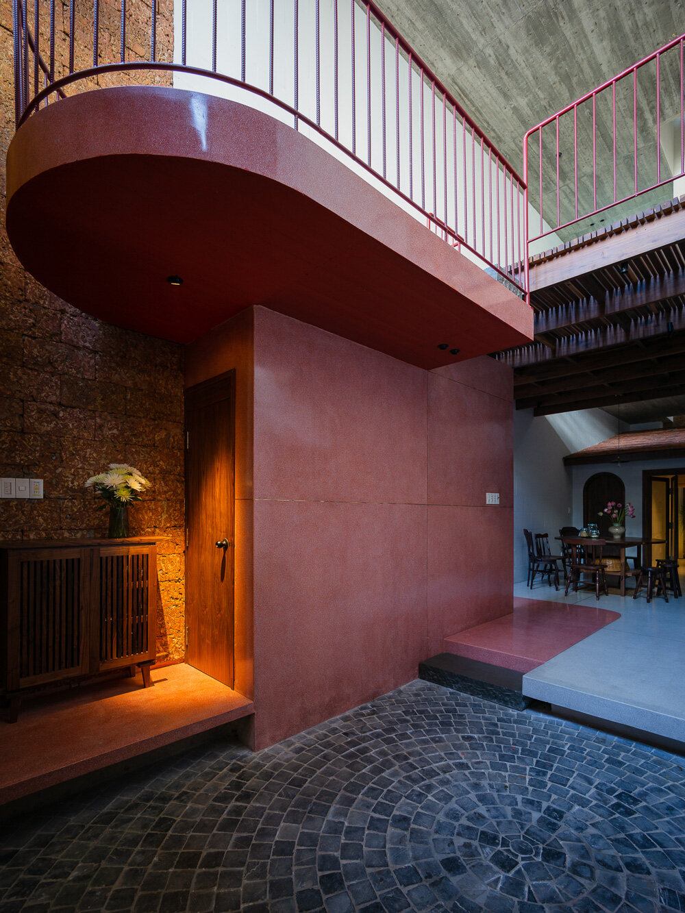 wooden revolving shutters clad the facade of AD9 architects' H house in ...