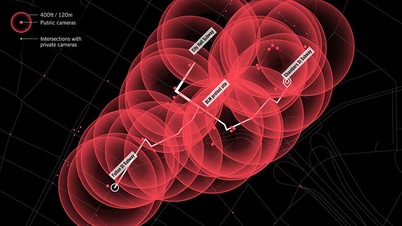 public cameras on a possible route leading to a BLM protest site on june 10, 2020