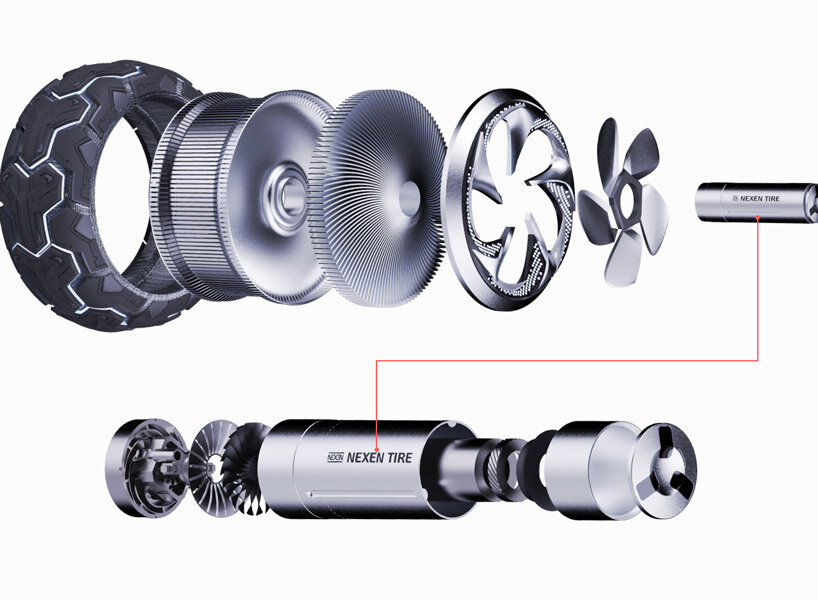 designers in korea developed this tire to lessen air pollution and microplastics while driving