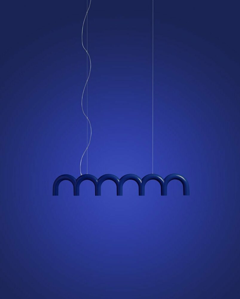 front view of arch in blue color