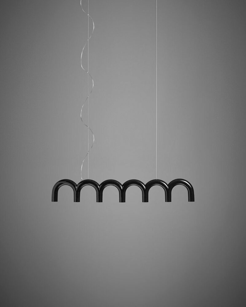 front view of arch in black color