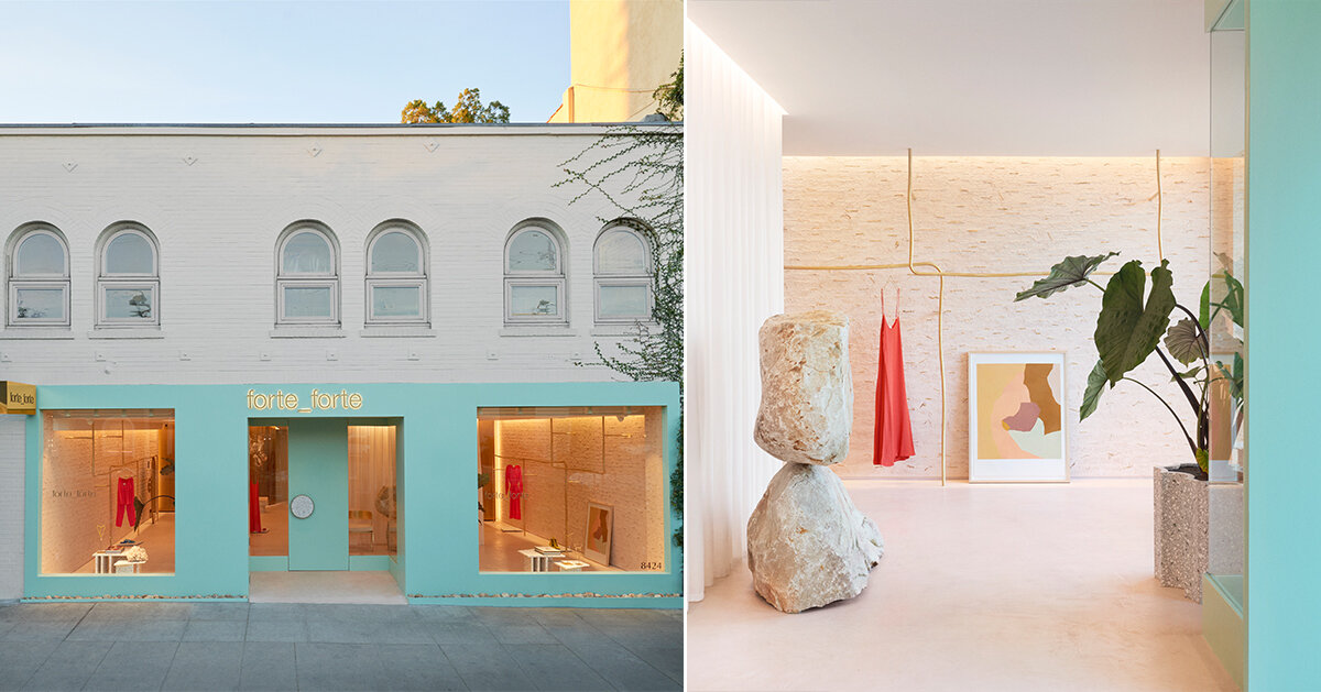 stone sculpture + brass develop into the protagonists of forte_forte store in LA
