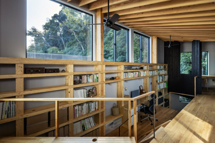 the wall storage effectively reuses surplus wood