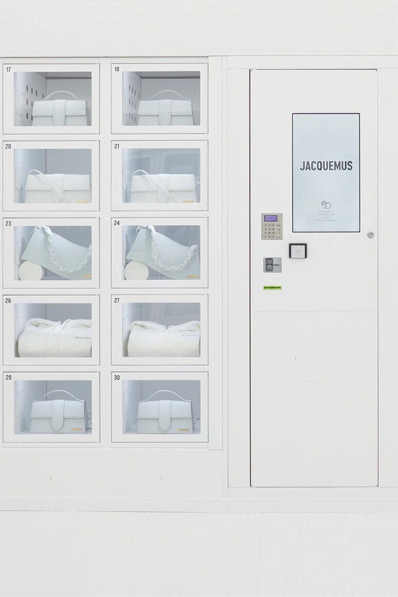 jacquemus installs all-white 24-hour vending machine in milan