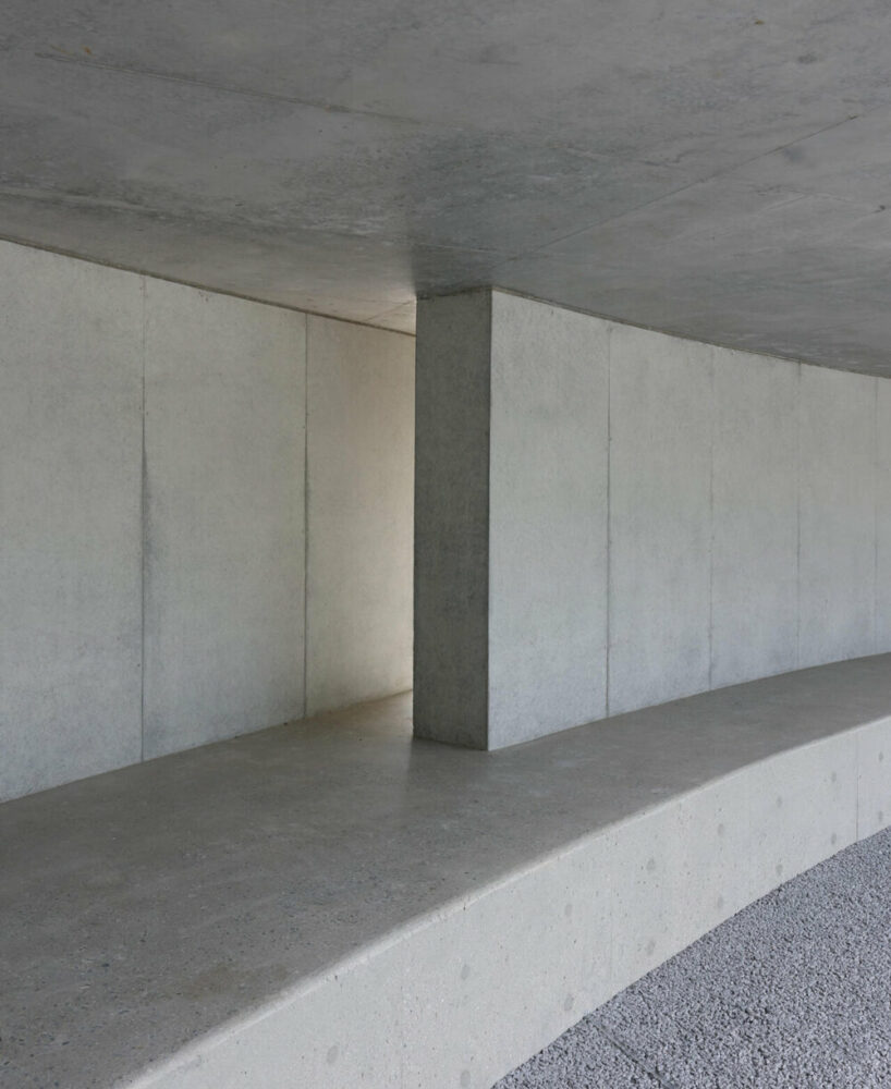 concrete bench to sit down and think