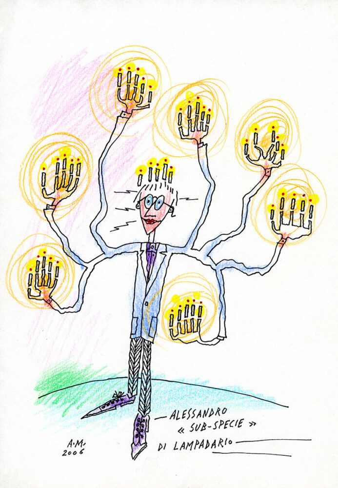 alessandro mendini, alessandro 'sub-spieces' of chandelier, 2006. image courtesy of archivio alessandro mendini. 