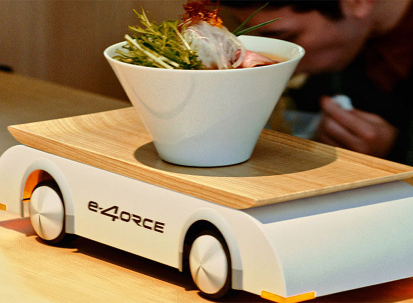 nissan’s e-4ORCE ramen counter serves noodle soup bowls without spilling a drop