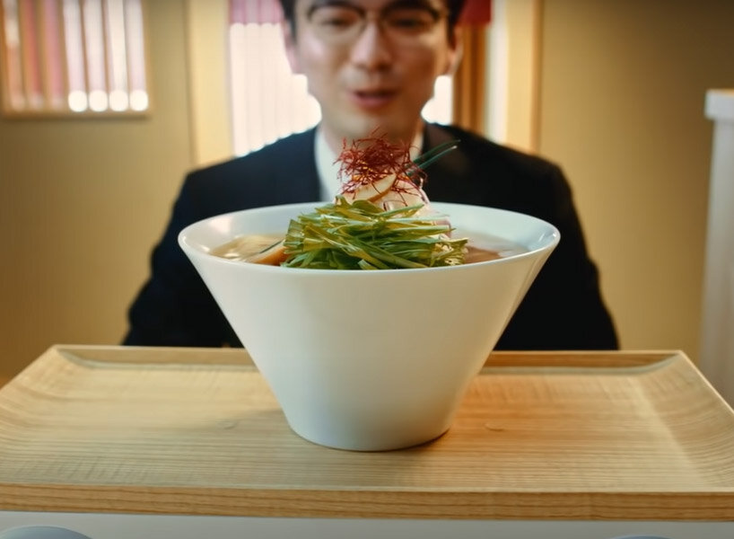 nissan’s e-4ORCE ramen counter serves noodle soup bowls without spilling a drop