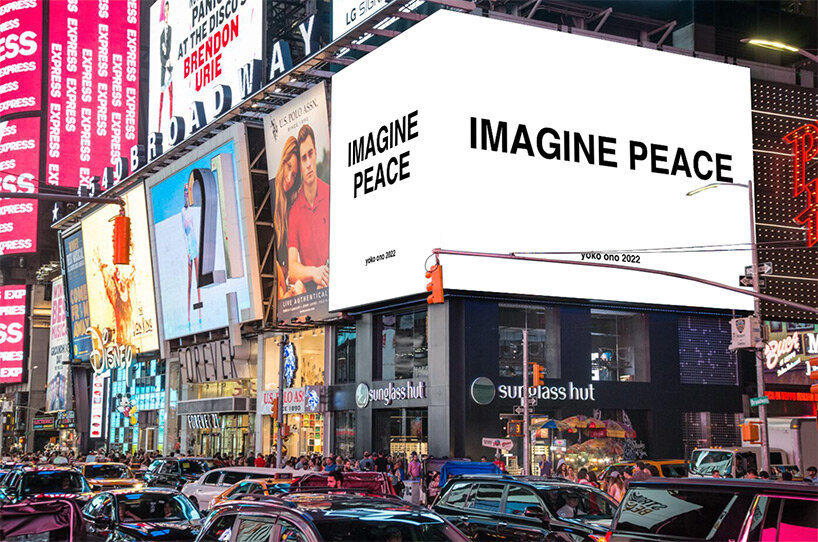 yoko ono invites the world to IMAGINE PEACE