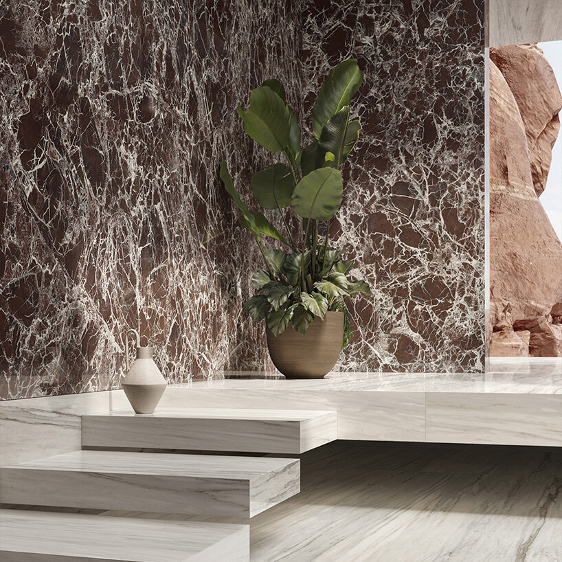 'tuned to the pace of nature' with Marmi MaxFine Rosso Lepanto