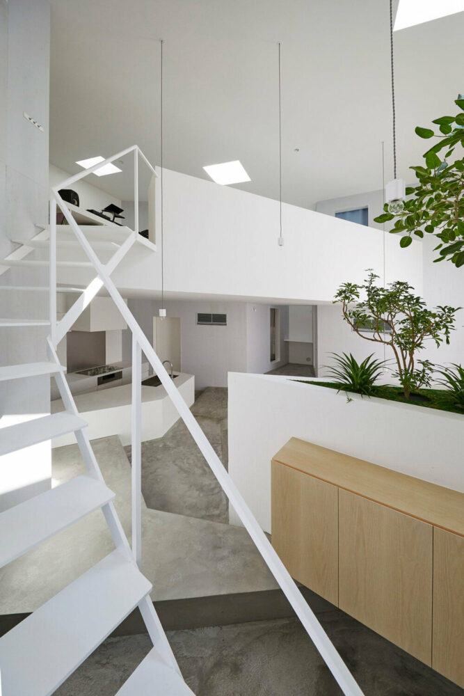 angular walls create multiple lines of sight